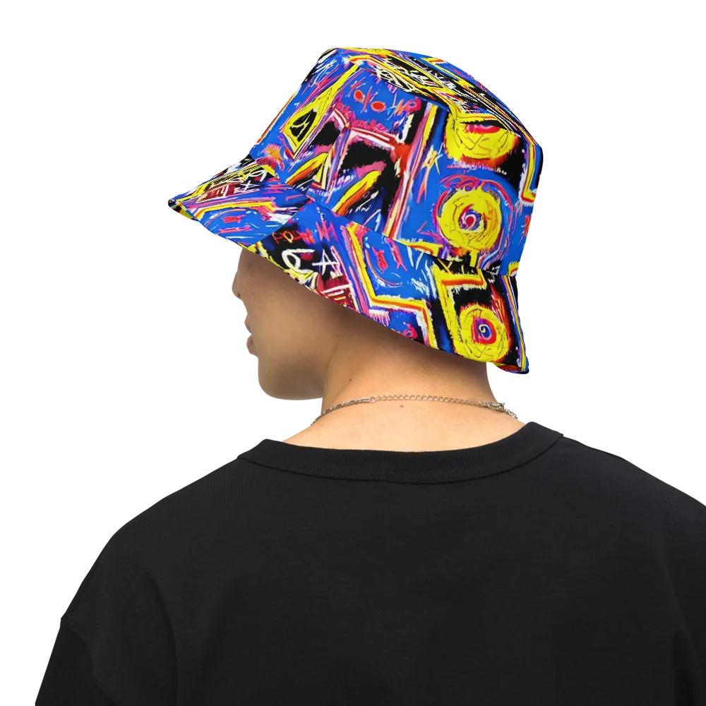 Radiant Mayhem on Reversible Bucket Hat — Back Inside