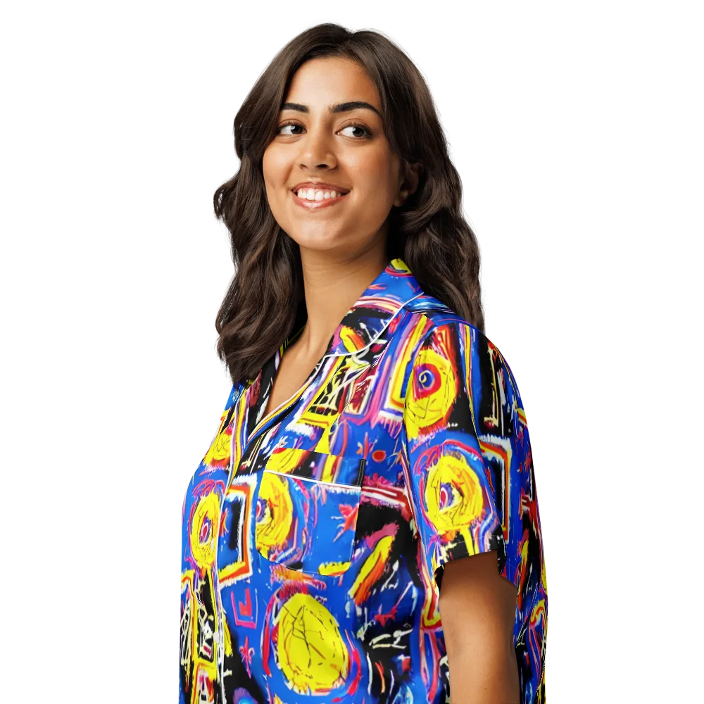 Radiant Mayhem on Women's Short Sleeve Pajama Top — Left Front