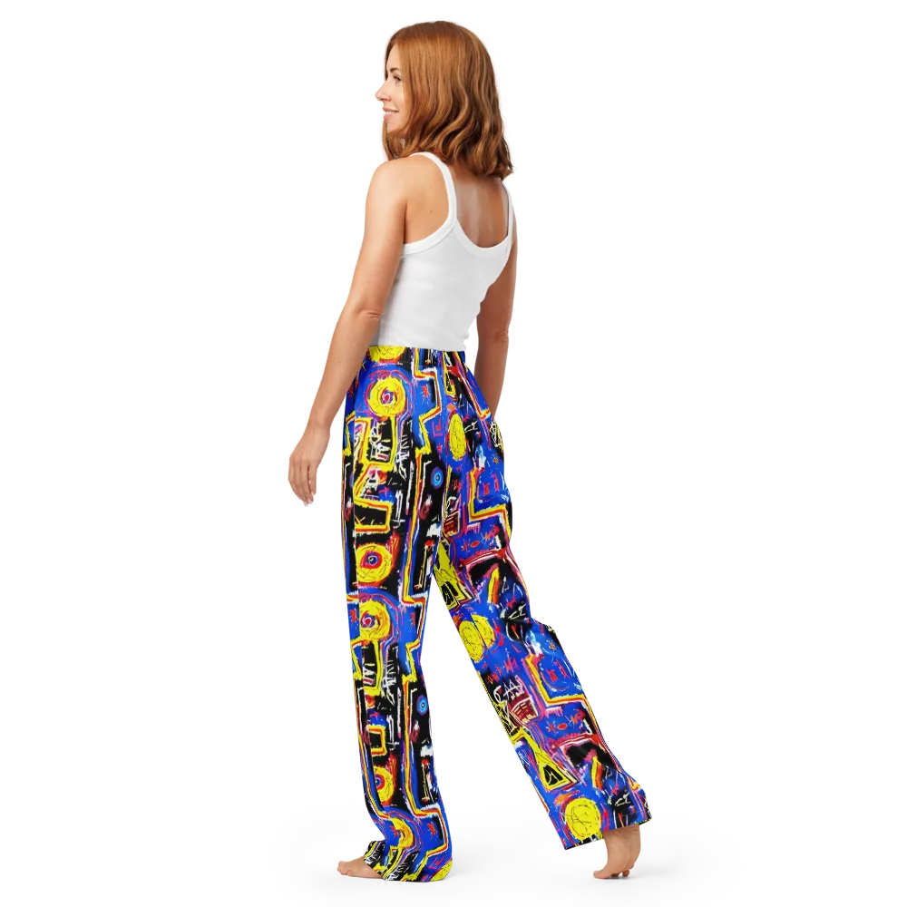 Radiant Mayhem on Women's Pajama Pants — Back