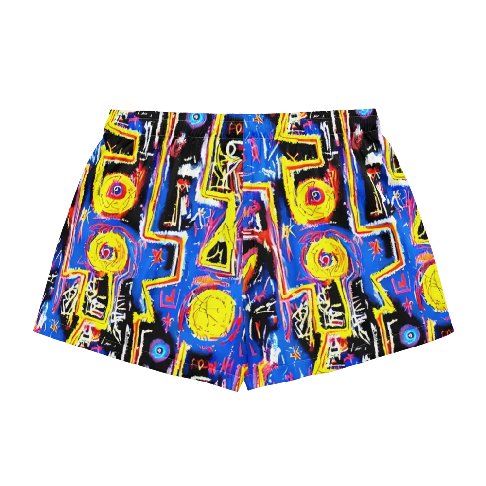 Radiant Mayhem on Women's Pajama Shorts — Back