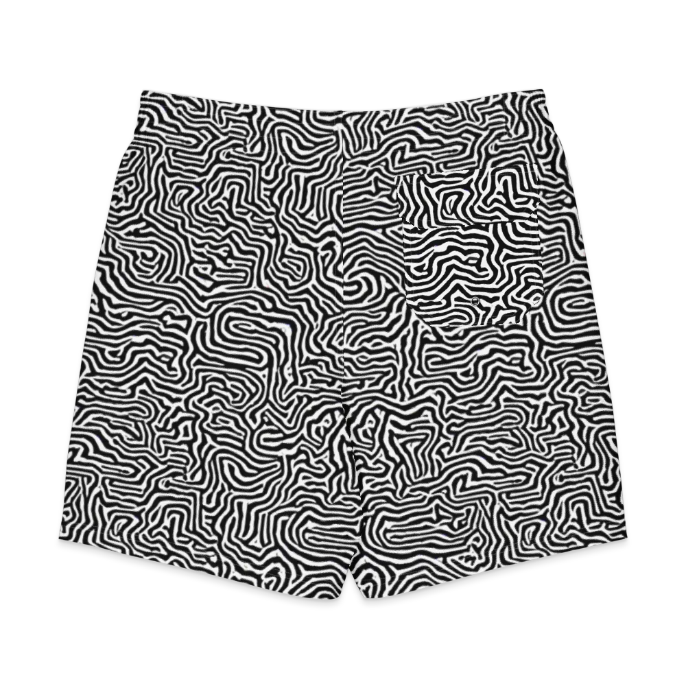 Doodle Symphony on Men's Board Shorts — Back