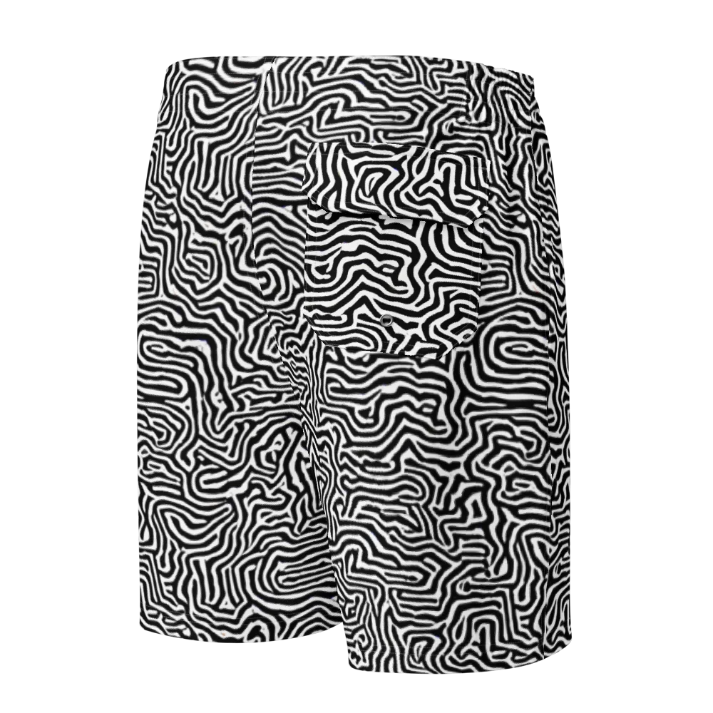 Doodle Symphony on Men's Board Shorts — Back