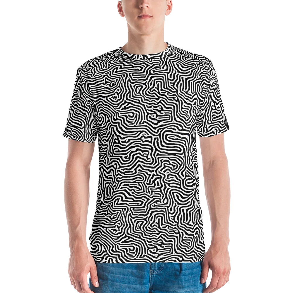 Doodle Symphony on Men's Crew Neck T-Shirt — Front