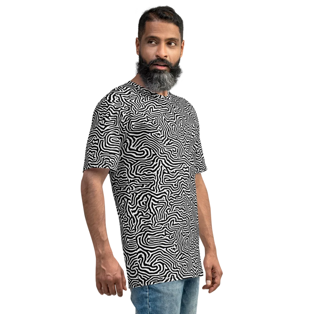 Doodle Symphony on Men's Crew Neck T-Shirt — Right