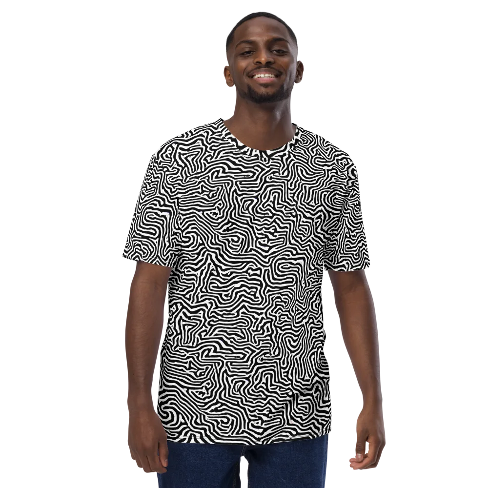 Doodle Symphony on Men's Crew Neck T-Shirt — Front