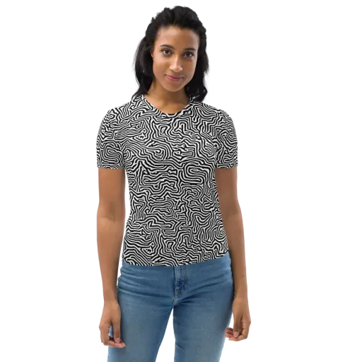 Doodle Symphony on a Women's Crew Neck T-Shirt