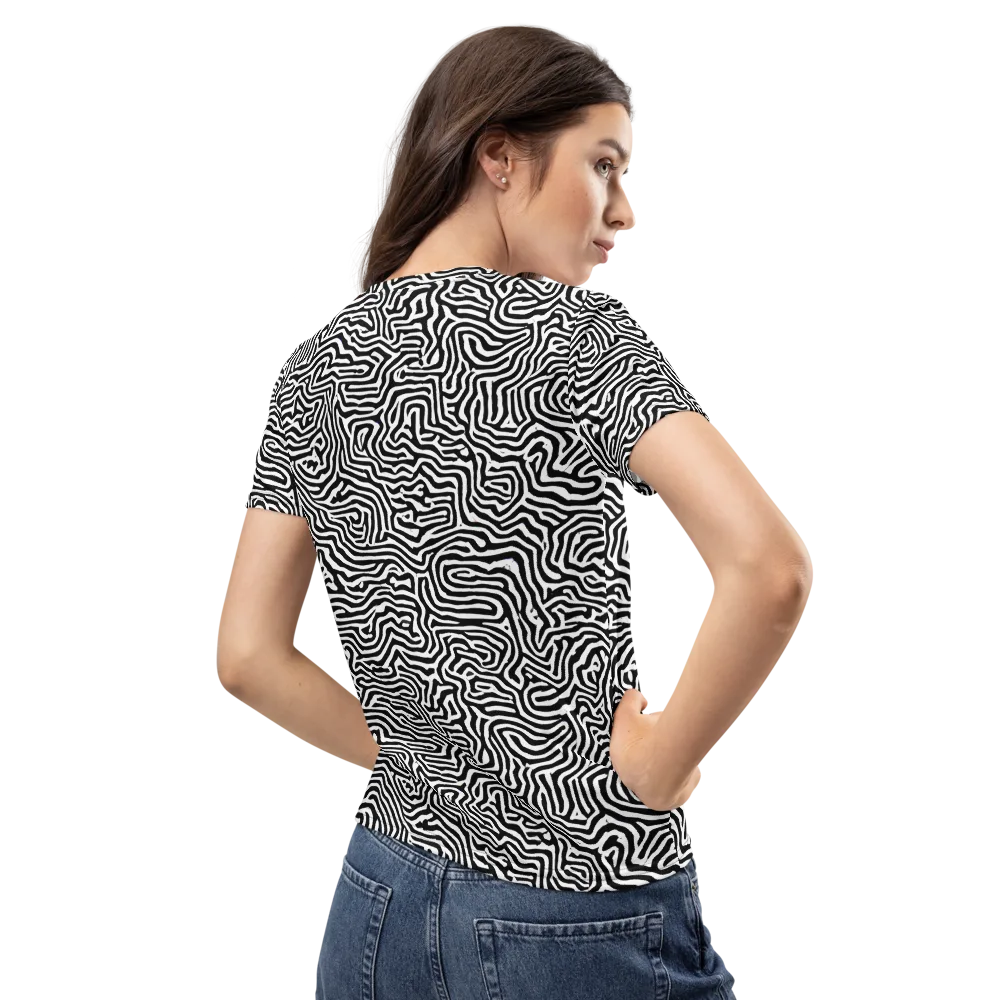 Doodle Symphony on Women's Crew Neck T-Shirt — Back