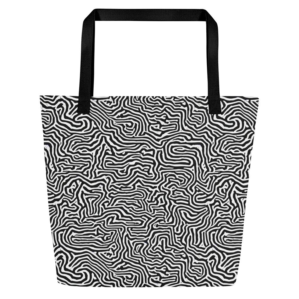 Doodle Symphony on Large Tote Bag W/ Pocket — Front