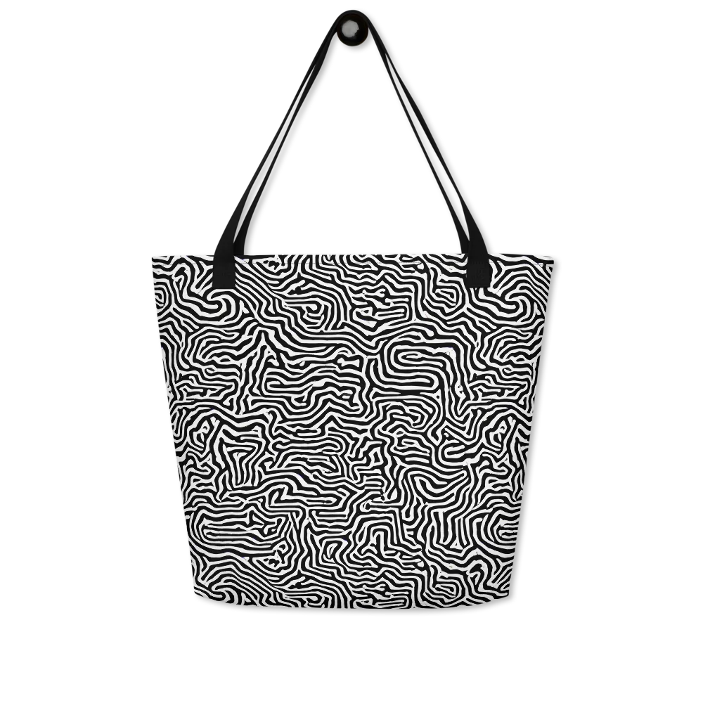 Doodle Symphony on Large Tote Bag W/ Pocket — Front