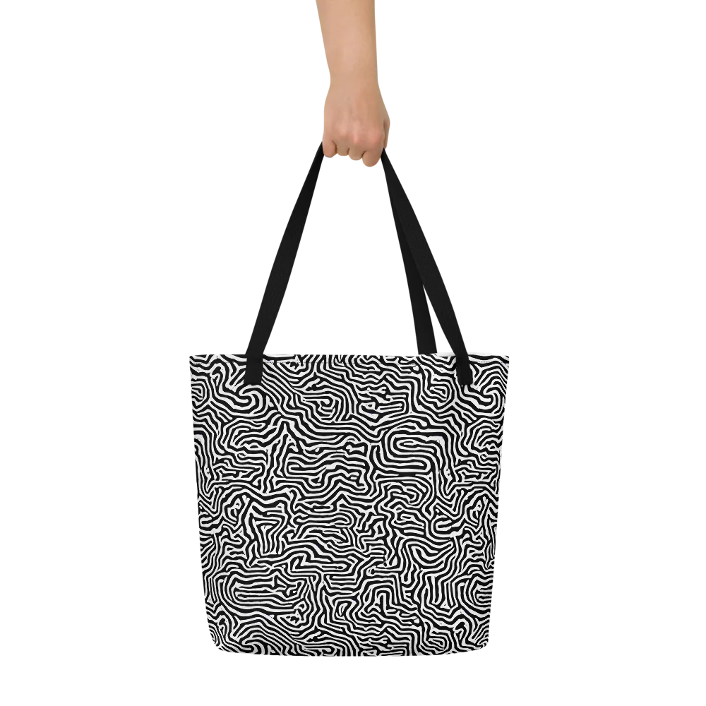 Doodle Symphony on Large Tote Bag W/ Pocket — Front