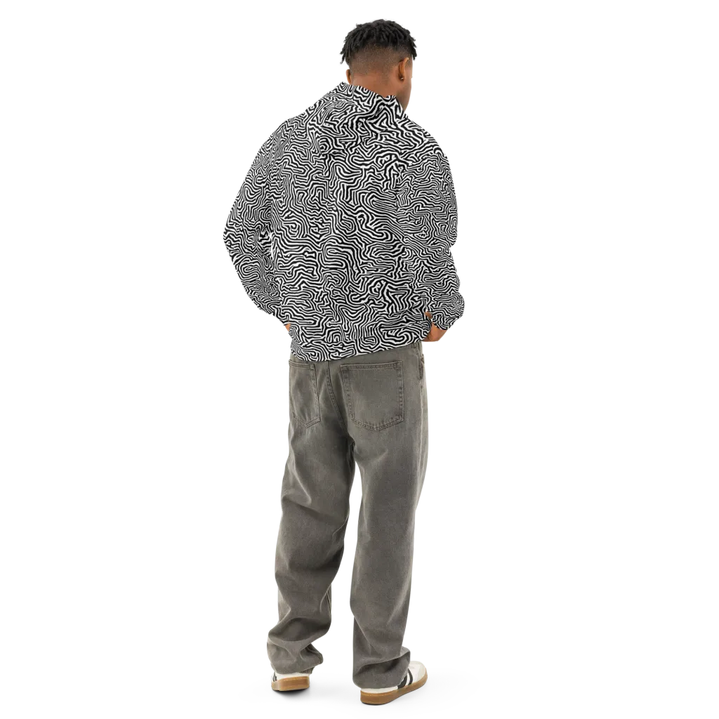 Doodle Symphony on Cotton Hoodie — Back