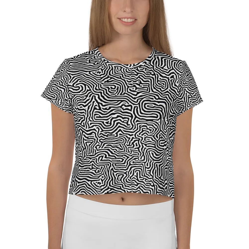 Doodle Symphony on Crop Tee — Front