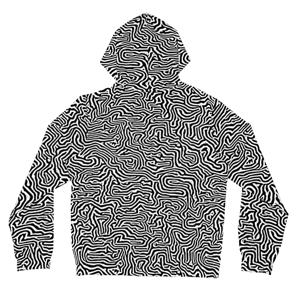 Doodle Symphony on Women's Full-Zip Hoodie — Back