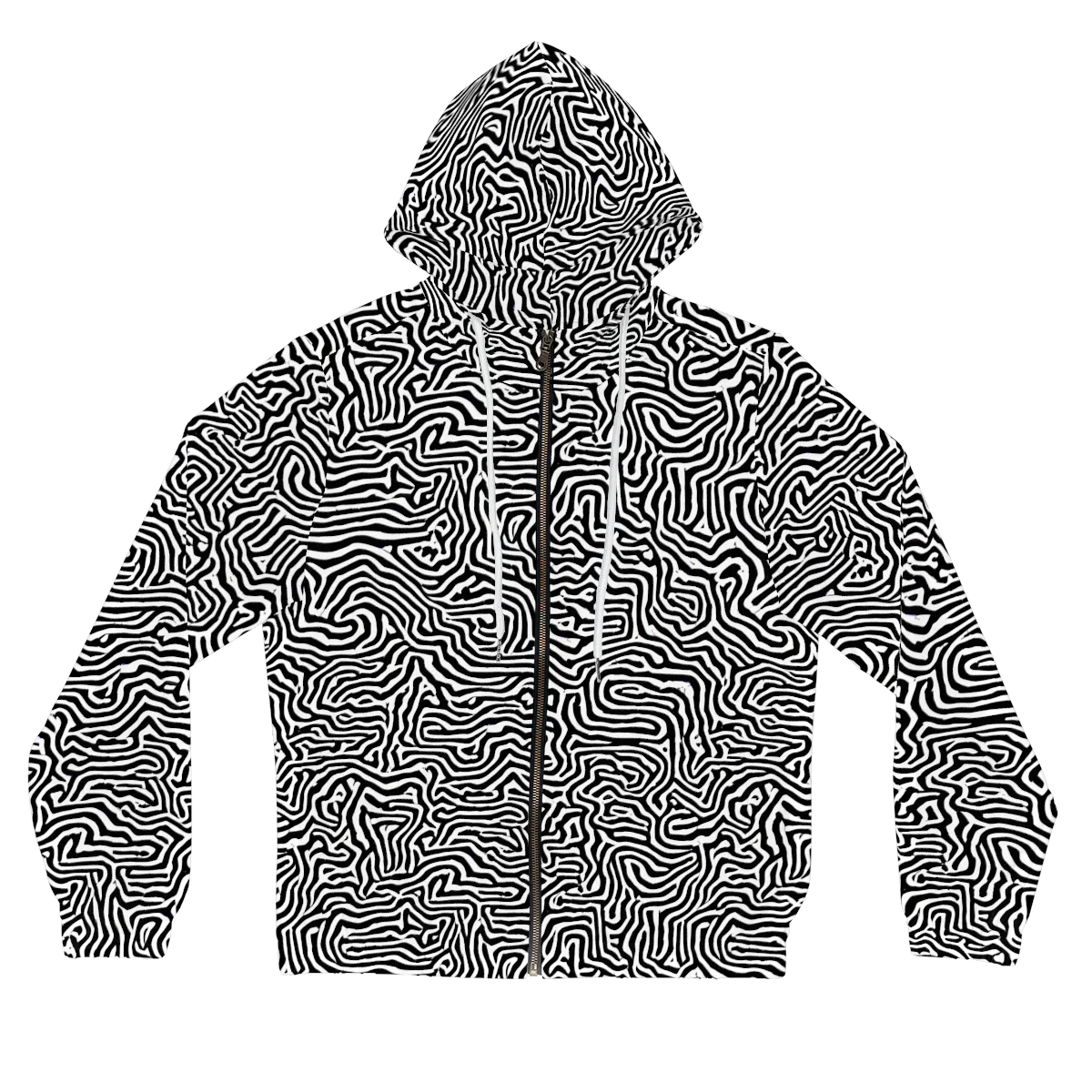 Doodle Symphony on Women's Full-Zip Hoodie — Front