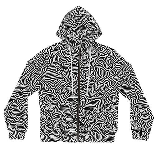 Doodle Symphony on a Women's Full-Zip Hoodie