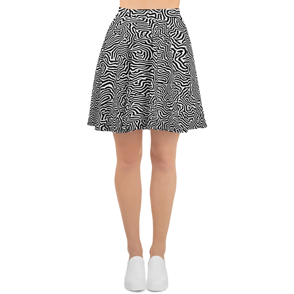 Doodle Symphony on Skater Skirt — Front