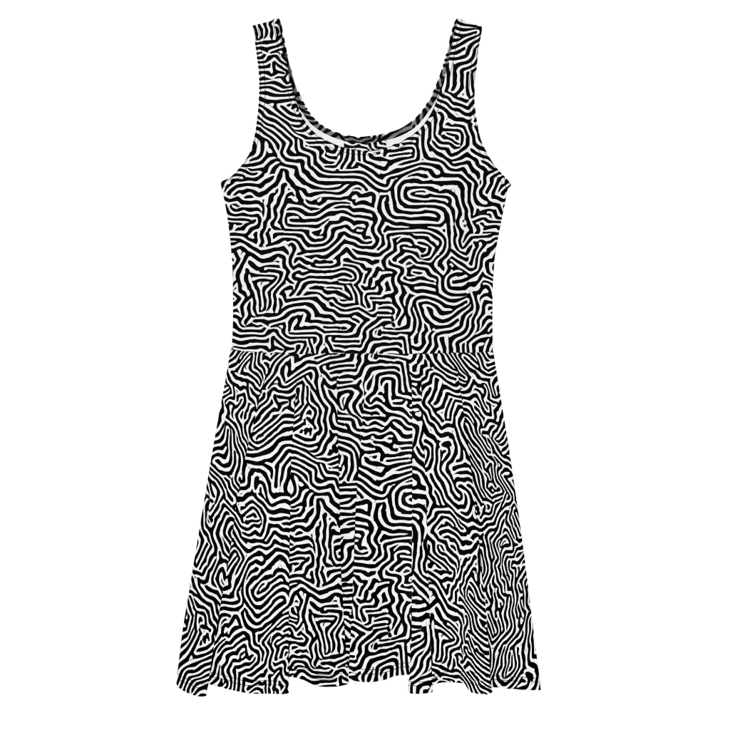 Doodle Symphony on Skater Dress — Front