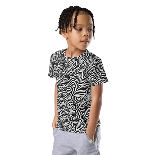 Doodle Symphony on a Kids Crew Neck T-Shirt