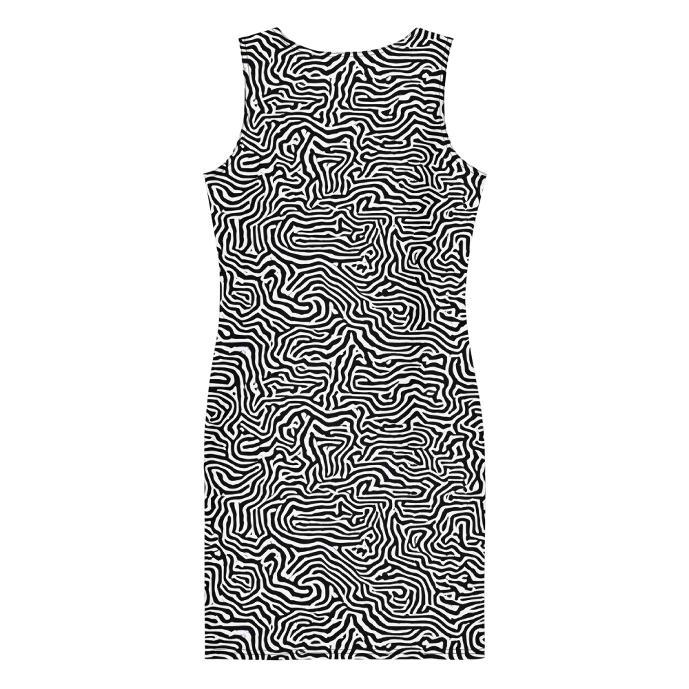 Doodle Symphony on Bodycon Dress — Back