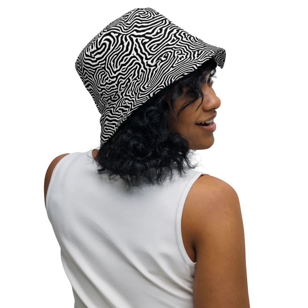 Doodle Symphony on Reversible Bucket Hat — Right Outside