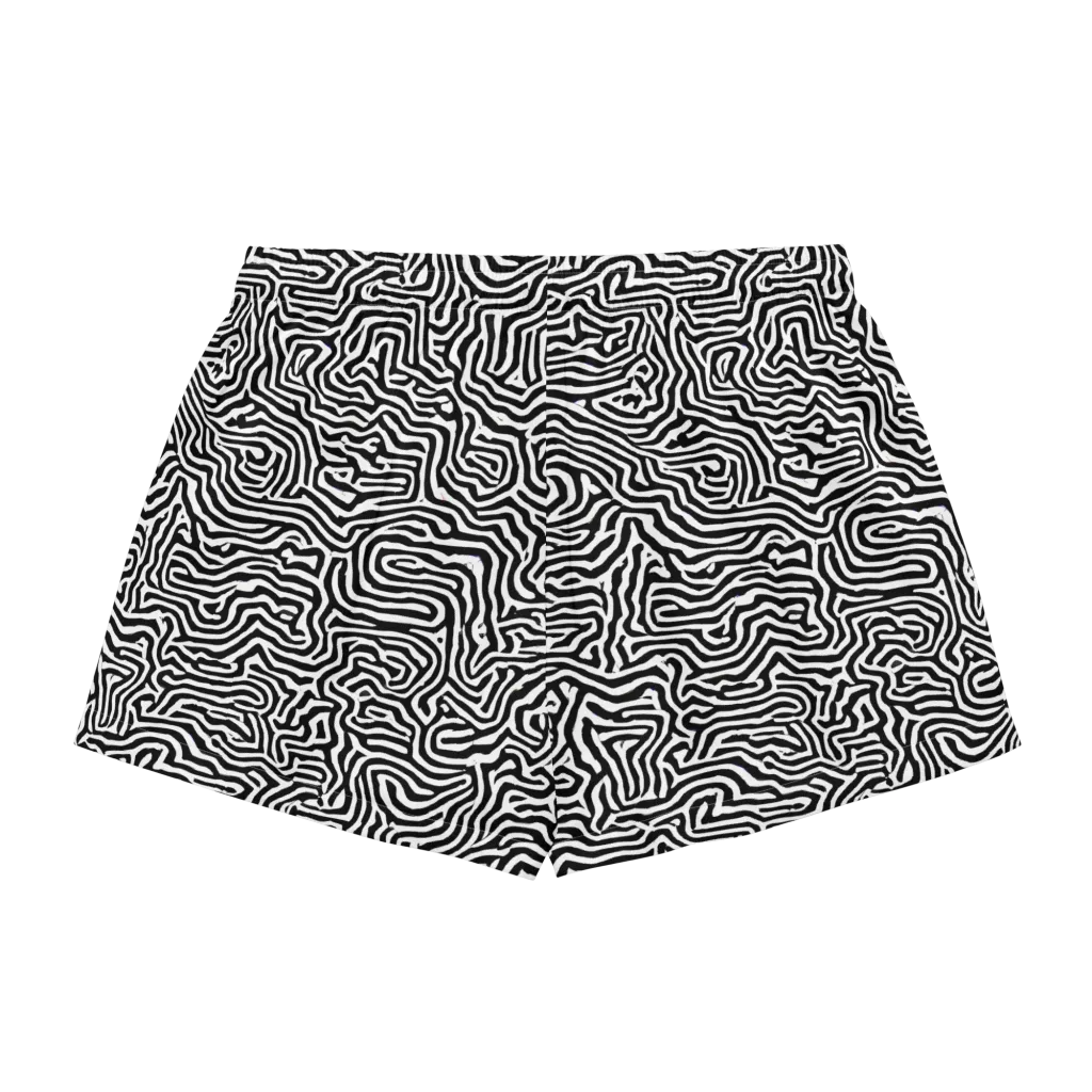 Doodle Symphony on Women's Pajama Shorts — Back