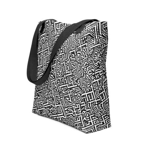 Monochrome Doodles on a Tote Bag