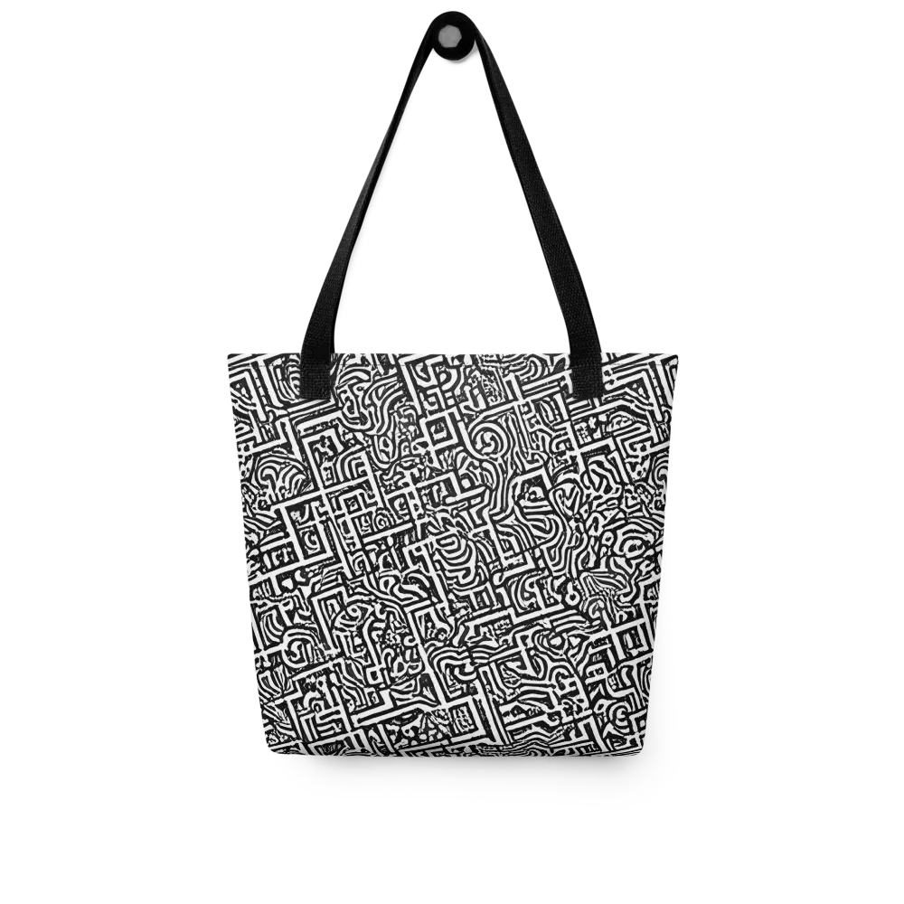 Monochrome Doodles on Tote Bag — Front