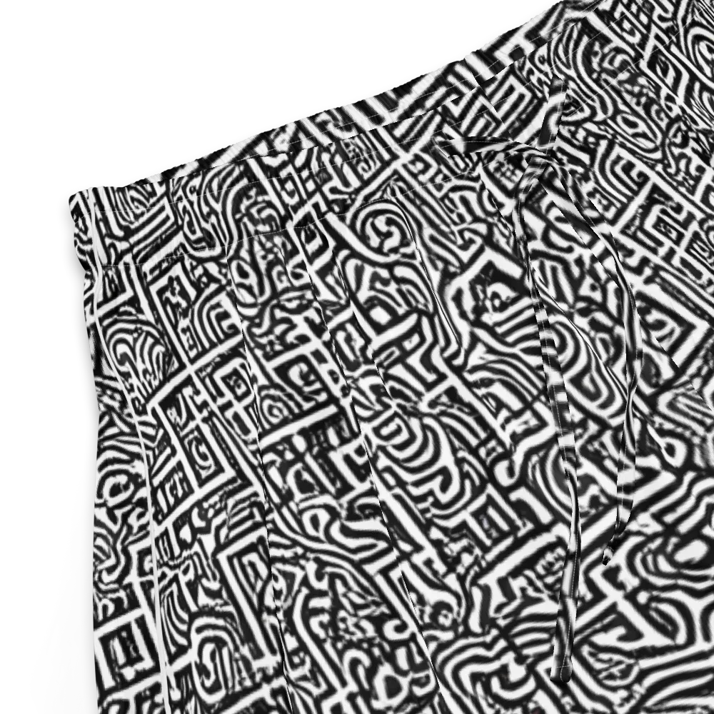 Monochrome Doodles on Women's Pajama Shorts — Product details