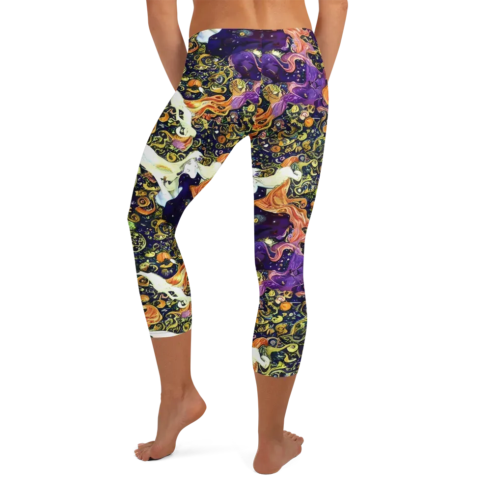 Ethereal Waltz on Capri Leggings — Back
