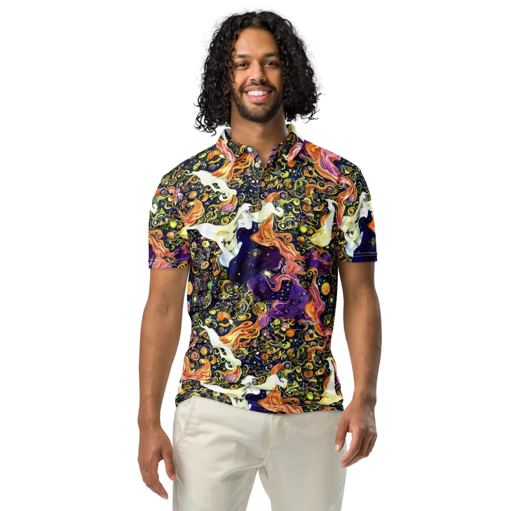 Ethereal Waltz on Men's Slim Fit Polo Shirt — Front