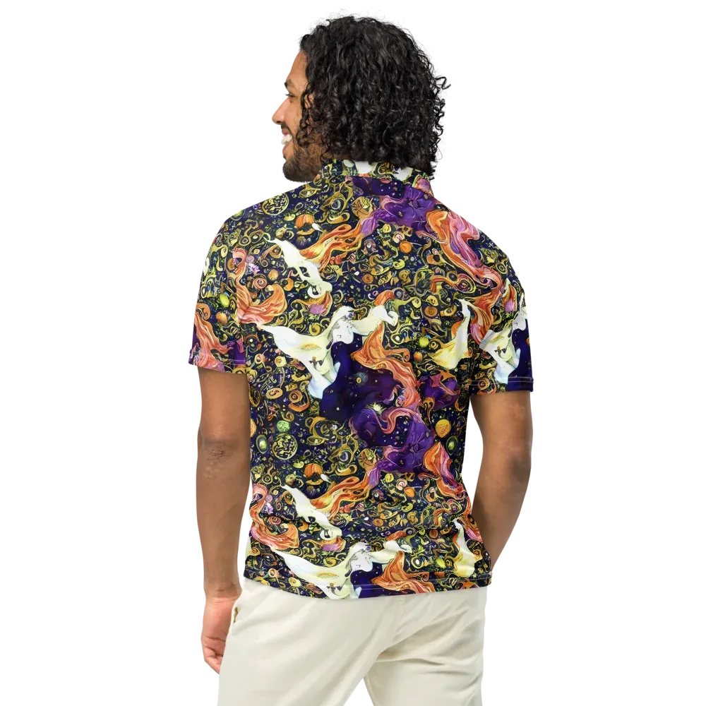Ethereal Waltz on Men's Slim Fit Polo Shirt — Back