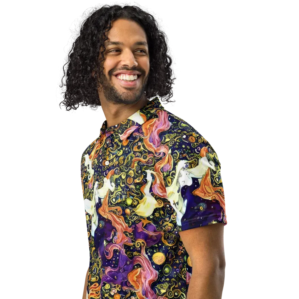Ethereal Waltz on Men's Slim Fit Polo Shirt — Left Front