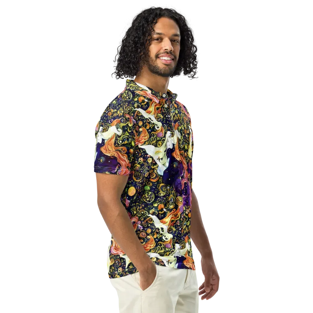 Ethereal Waltz on Men's Slim Fit Polo Shirt — Right Front