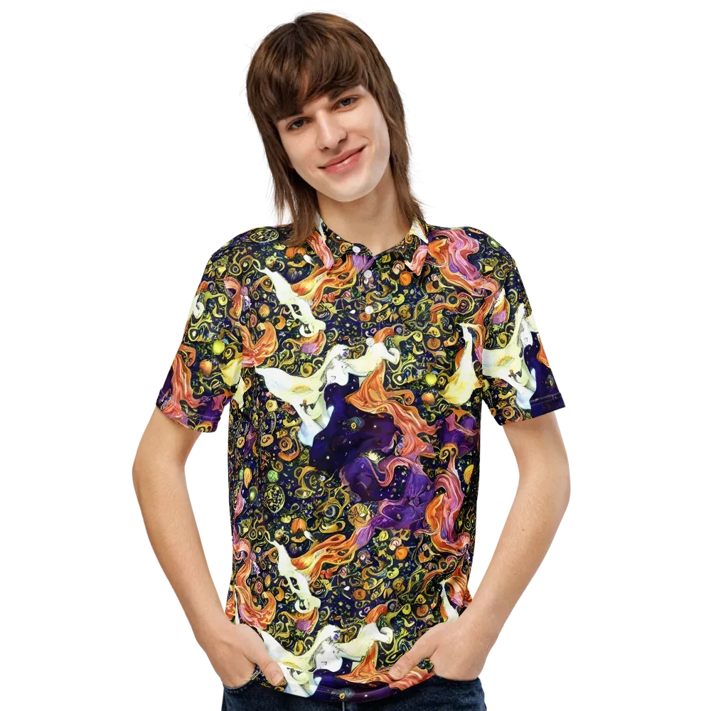 Ethereal Waltz on Men's Slim Fit Polo Shirt — Front