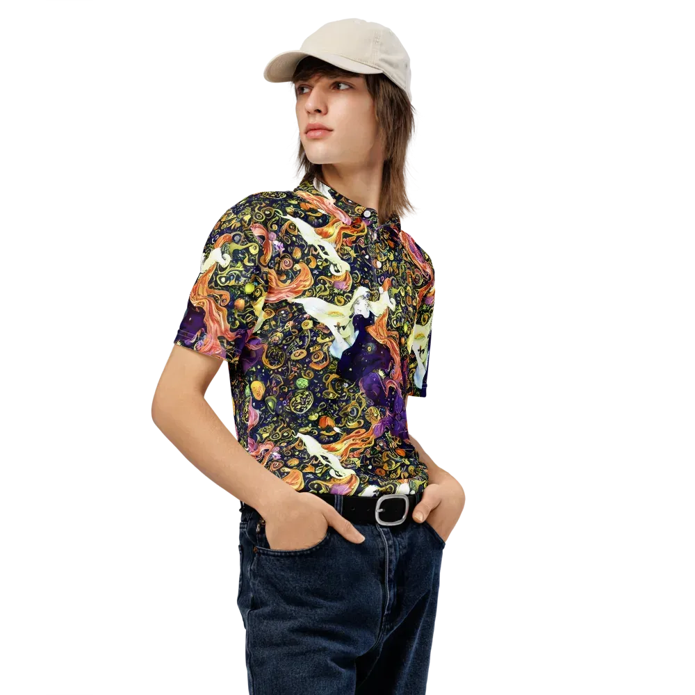 Ethereal Waltz on Men's Slim Fit Polo Shirt — Right Front
