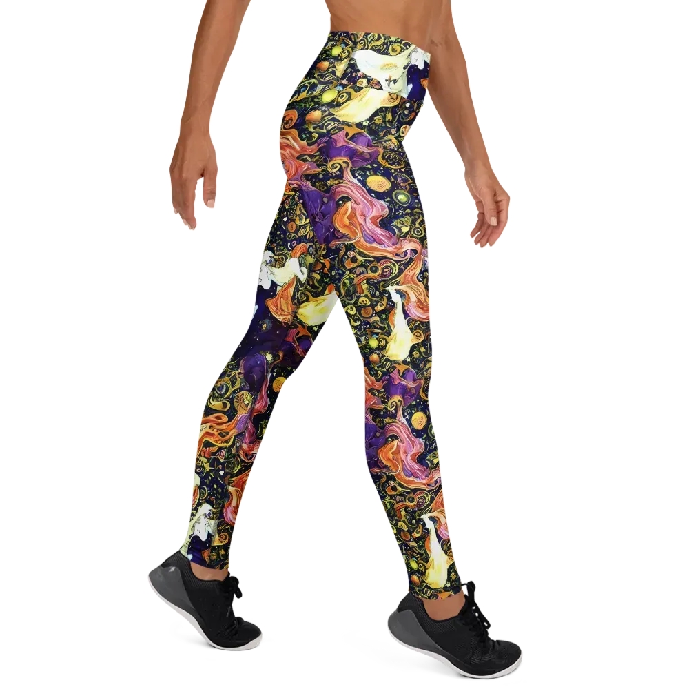 Ethereal Waltz on Yoga Leggings — Right
