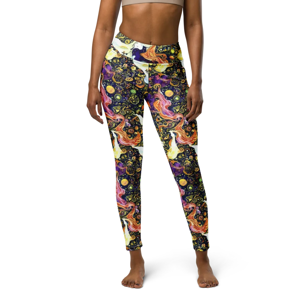 Ethereal Waltz on Yoga Leggings — Front