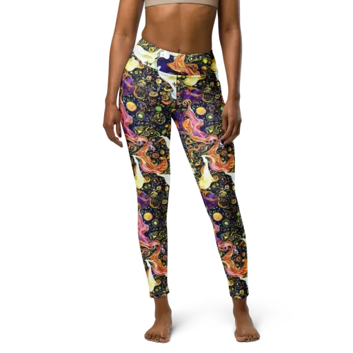 Ethereal Waltz on a Yoga Leggings