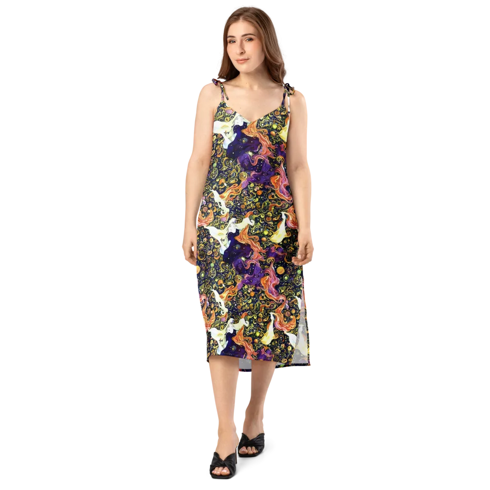 Ethereal Waltz on Slip Dress — Front