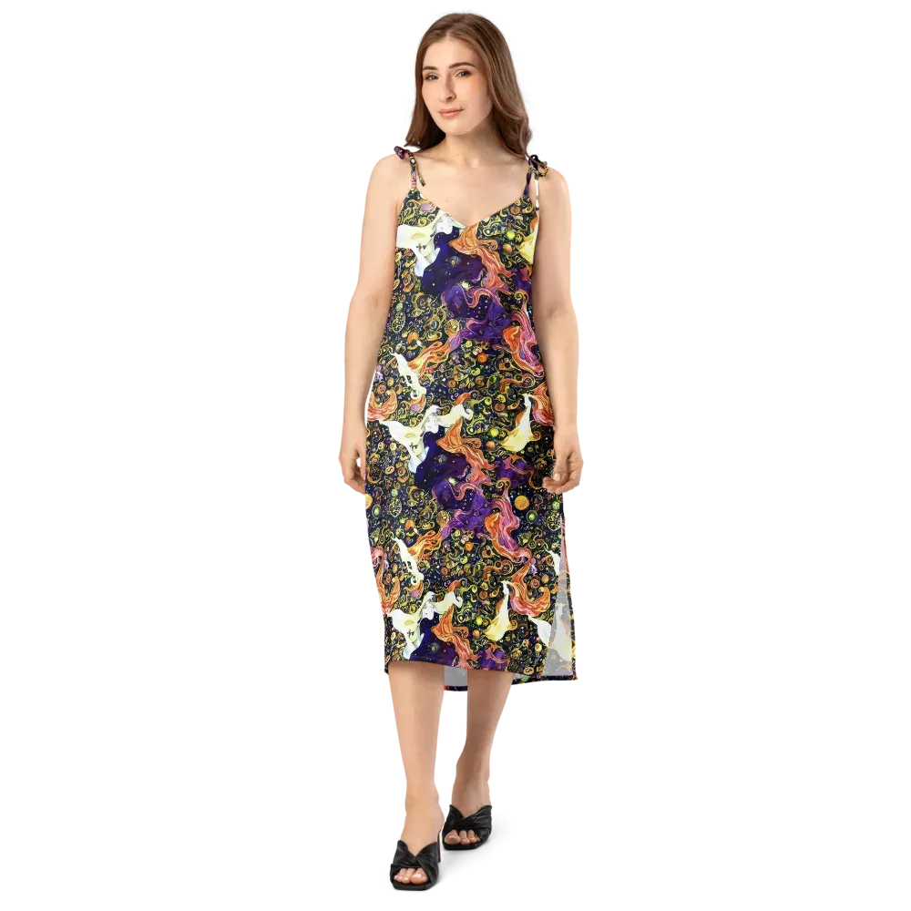 Ethereal Waltz on Slip Dress — Front