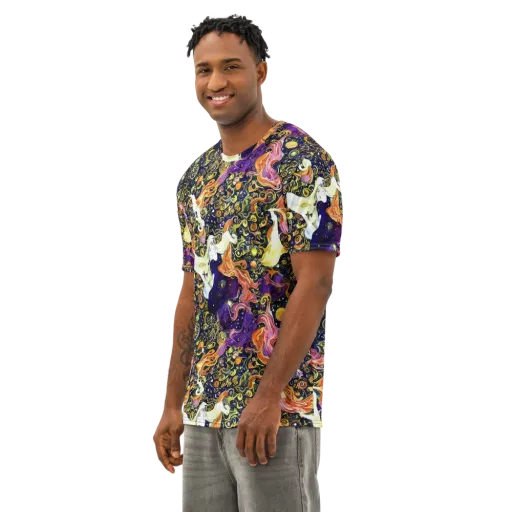Ethereal Waltz on a Men's Cotton Crew Neck T-Shirt