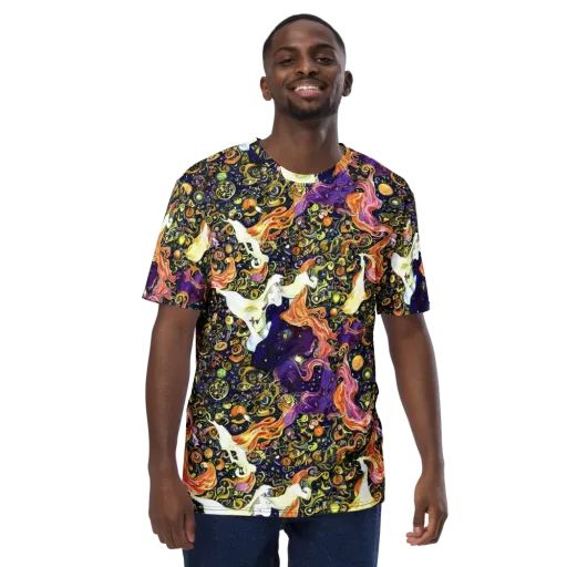 Ethereal Waltz on a Men's Crew Neck T-Shirt