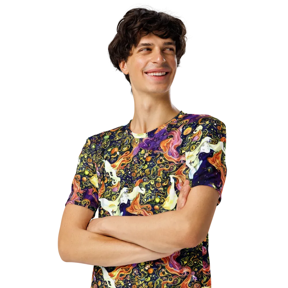 Ethereal Waltz on Men's Crew Neck T-Shirt — Left Front
