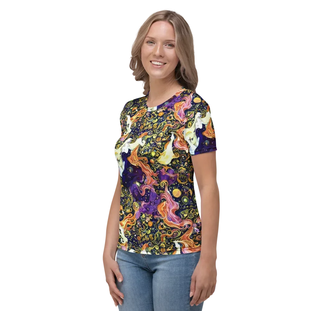 Ethereal Waltz on Women's Crew Neck T-Shirt — Left