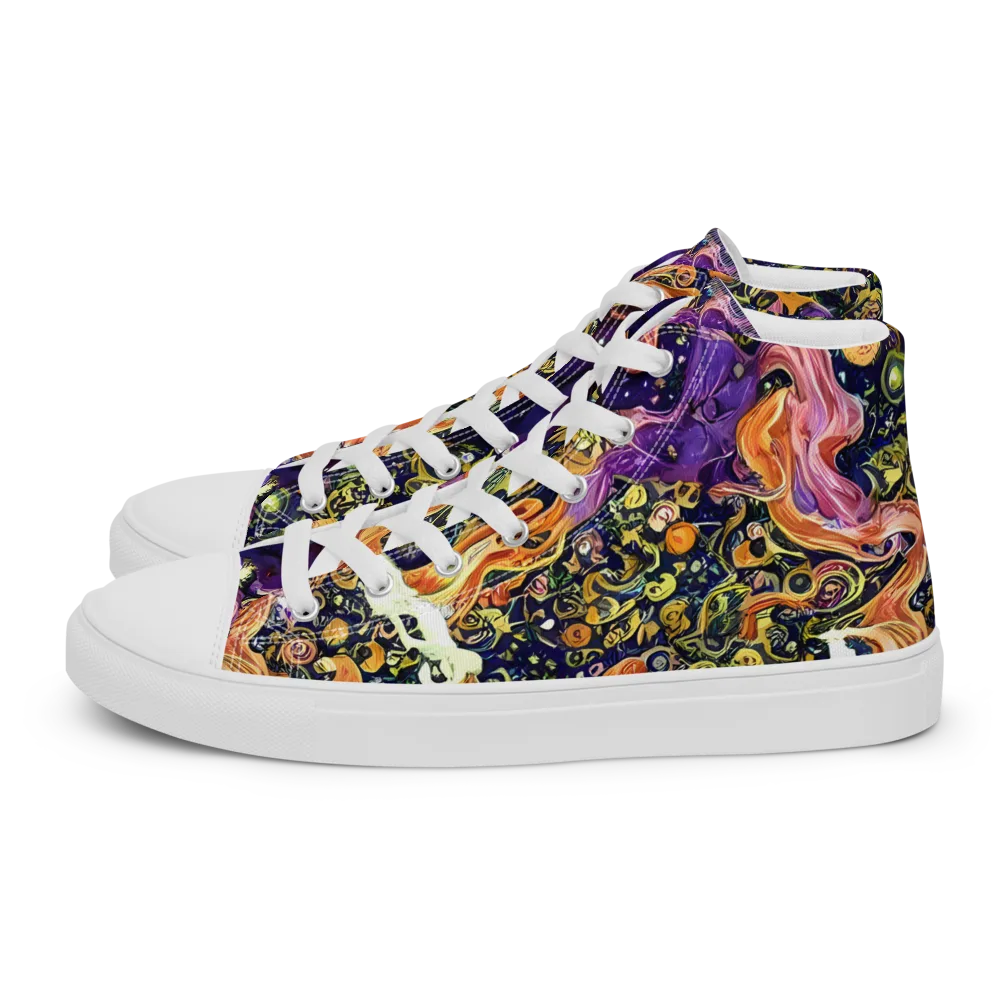 Ethereal Waltz on Women's High Top Canvas Shoes — Left