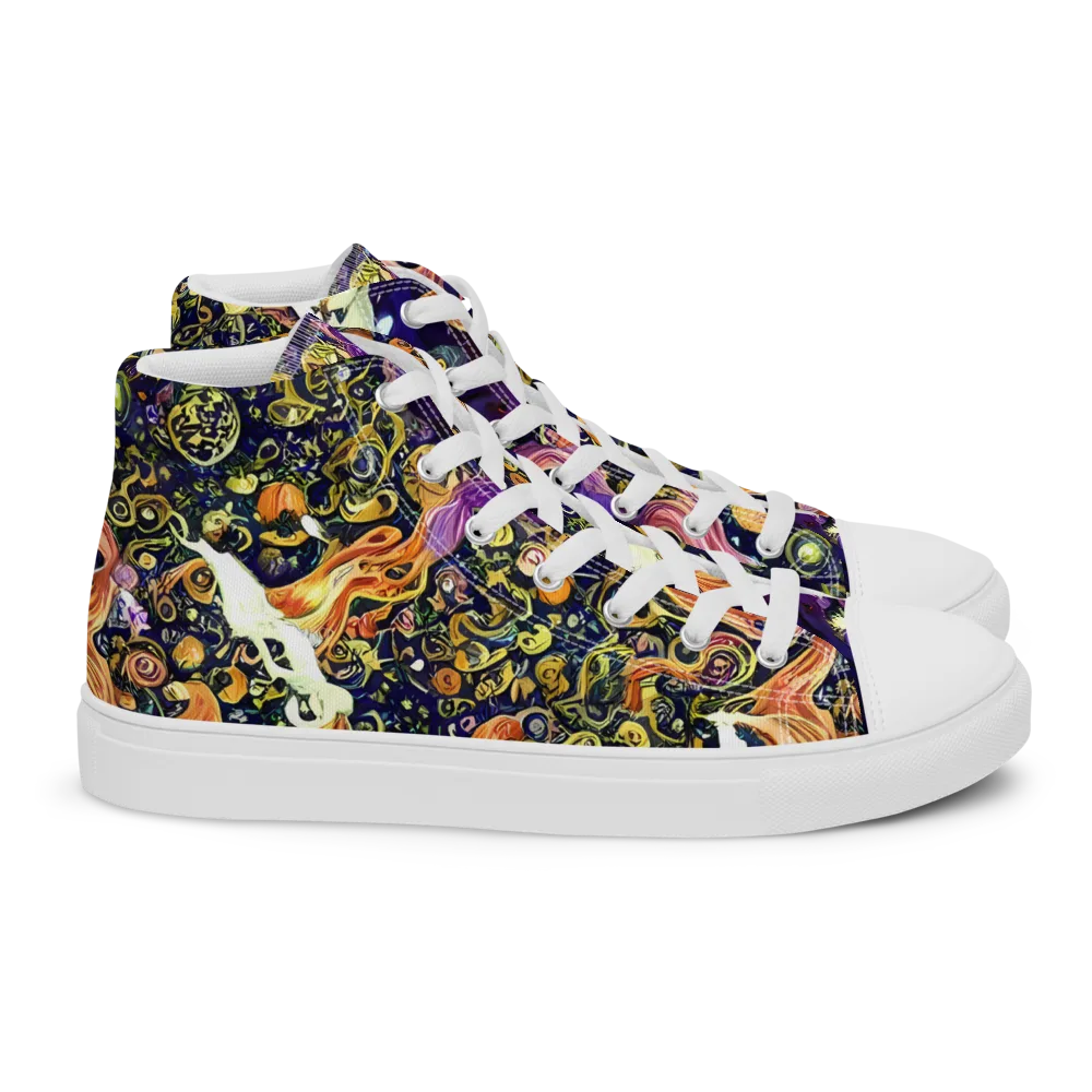 Ethereal Waltz on Women's High Top Canvas Shoes — Right
