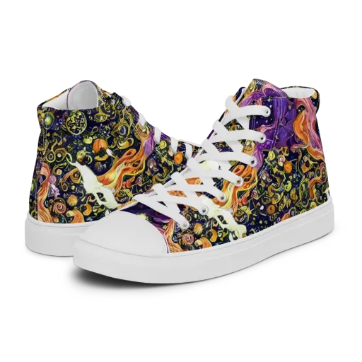 Ethereal Waltz on a Women's High Top Canvas Shoes
