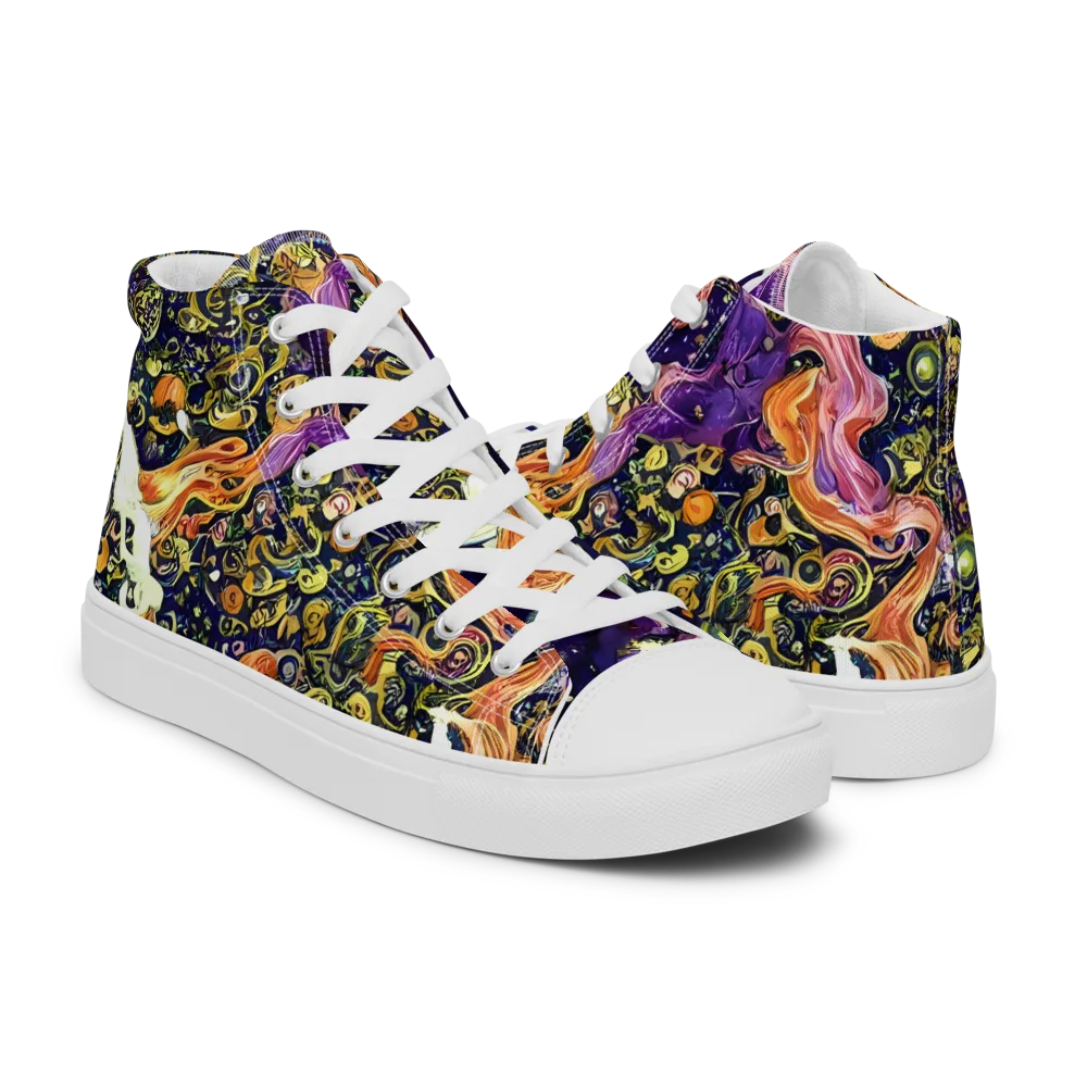 Ethereal Waltz on Women's High Top Canvas Shoes — Right