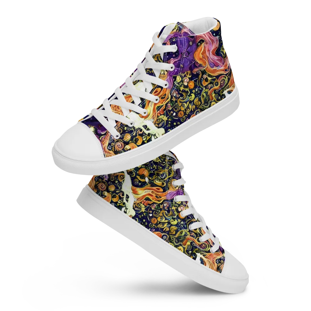 Ethereal Waltz on Women's High Top Canvas Shoes — Front