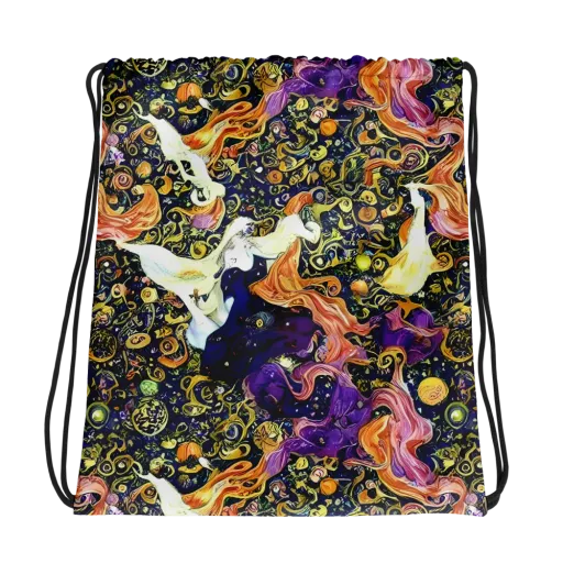 Ethereal Waltz on a Drawstring Bag